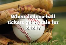 When do baseball tickets go on sale for 2020?