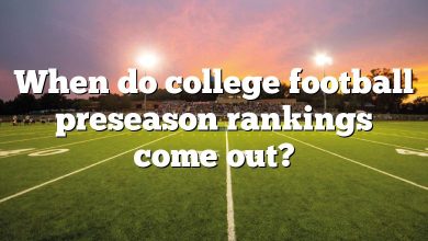 When do college football preseason rankings come out?