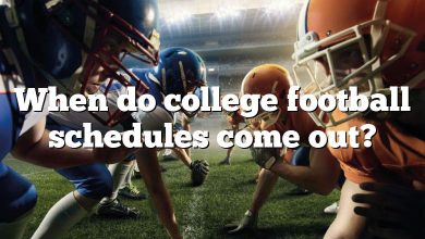 When do college football schedules come out?