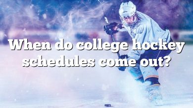 When do college hockey schedules come out?