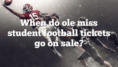 When do ole miss student football tickets go on sale?
