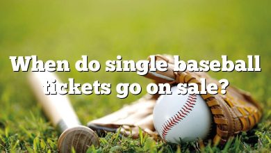 When do single baseball tickets go on sale?
