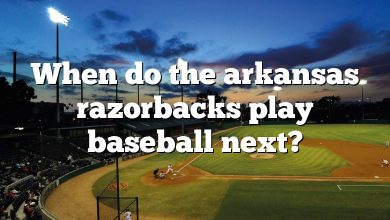 When do the arkansas razorbacks play baseball next?