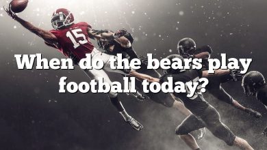 When do the bears play football today?