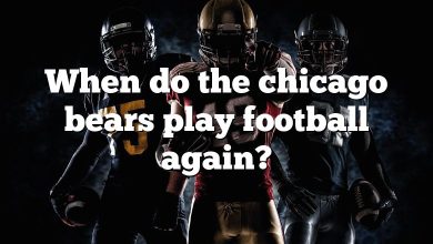 When do the chicago bears play football again?