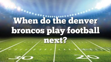 When do the denver broncos play football next?