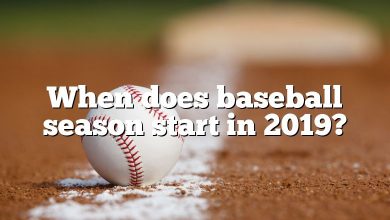 When does baseball season start in 2019?