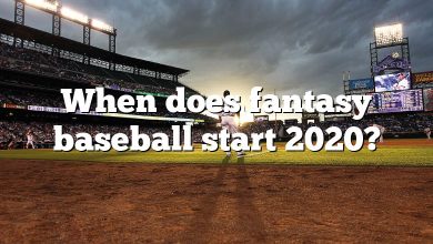 When does fantasy baseball start 2020?