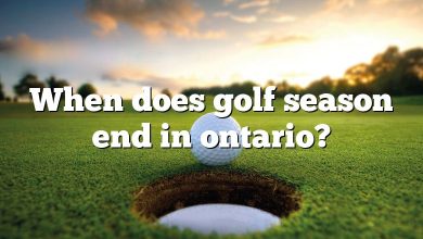 When does golf season end in ontario?