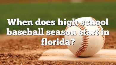 When does high school baseball season start in florida?