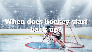 When does hockey start back up?