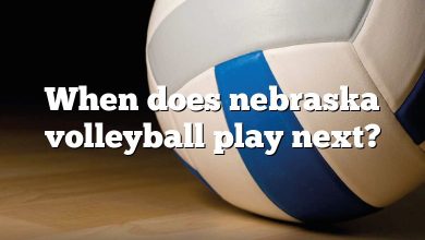 When does nebraska volleyball play next?