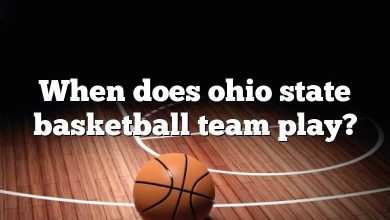 When does ohio state basketball team play?