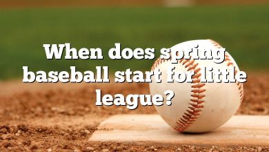 When does spring baseball start for little league?