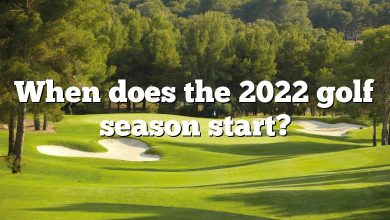 When does the 2022 golf season start?