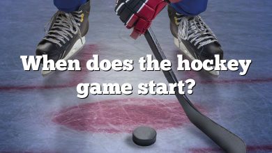 When does the hockey game start?