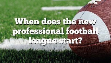 When does the new professional football league start?