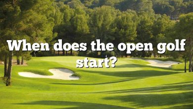 When does the open golf start?