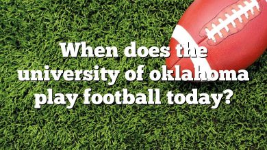 When does the university of oklahoma play football today?