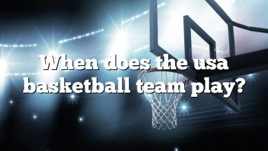 When does the usa basketball team play?