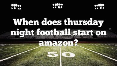 When does thursday night football start on amazon?