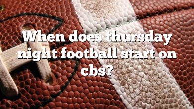 When does thursday night football start on cbs?