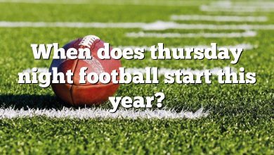 When does thursday night football start this year?