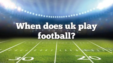 When does uk play football?