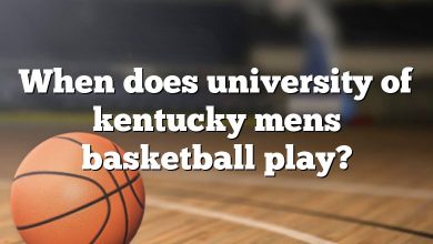 When does university of kentucky mens basketball play?