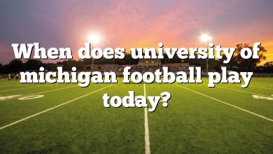 When does university of michigan football play today?