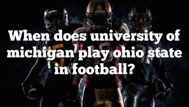 When does university of michigan play ohio state in football?