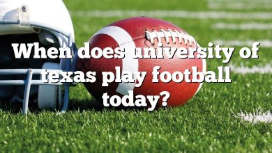 When does university of texas play football today?