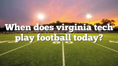 When does virginia tech play football today?