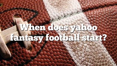 When does yahoo fantasy football start?