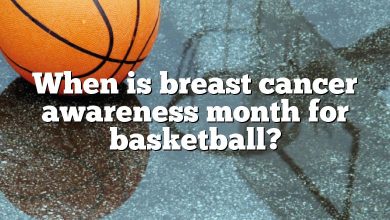 When is breast cancer awareness month for basketball?