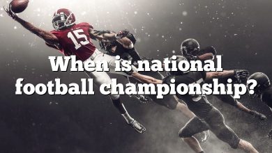 When is national football championship?