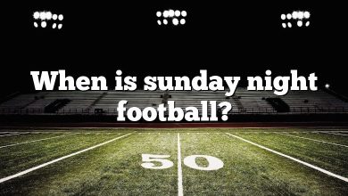 When is sunday night football?