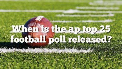 When is the ap top 25 football poll released?