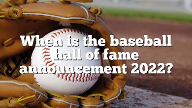 When is the baseball hall of fame announcement 2022?
