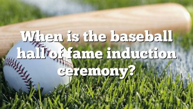 When is the baseball hall of fame induction ceremony?
