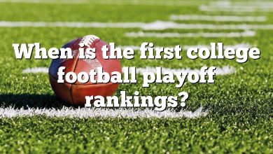 When is the first college football playoff rankings?