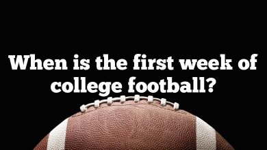 When is the first week of college football?