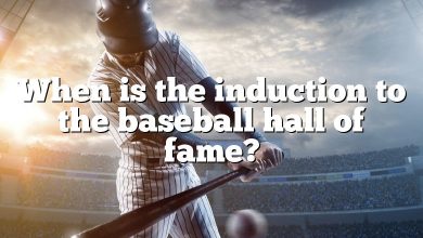 When is the induction to the baseball hall of fame?