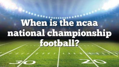 When is the ncaa national championship football?