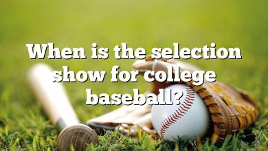 When is the selection show for college baseball?