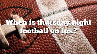 When is thursday night football on fox?