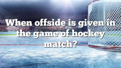 When offside is given in the game of hockey match?
