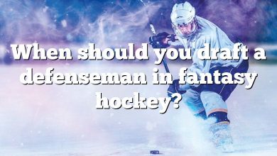 When should you draft a defenseman in fantasy hockey?