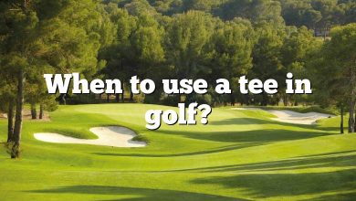 When to use a tee in golf?