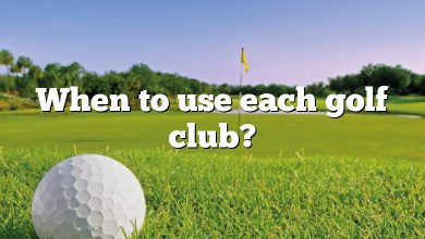 When to use each golf club?
